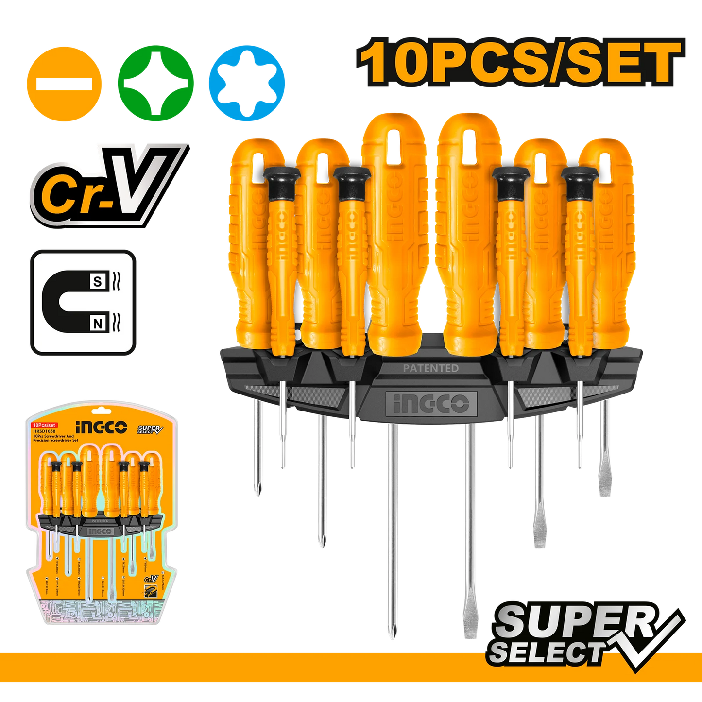 Ingco Screwdriver And Precision Screwdriver Set HKSD1058