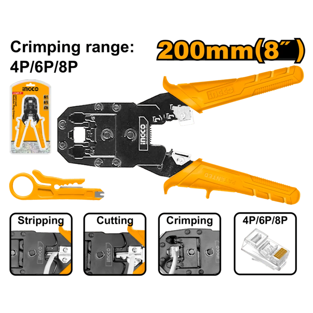 Ingco Modular plug crimper HMPC1468P