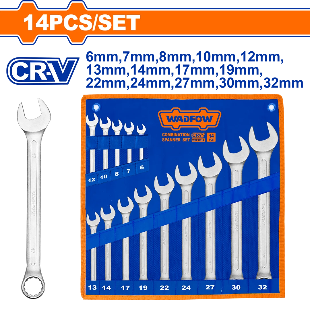 Wadfow Combination spanner set WSP1M14