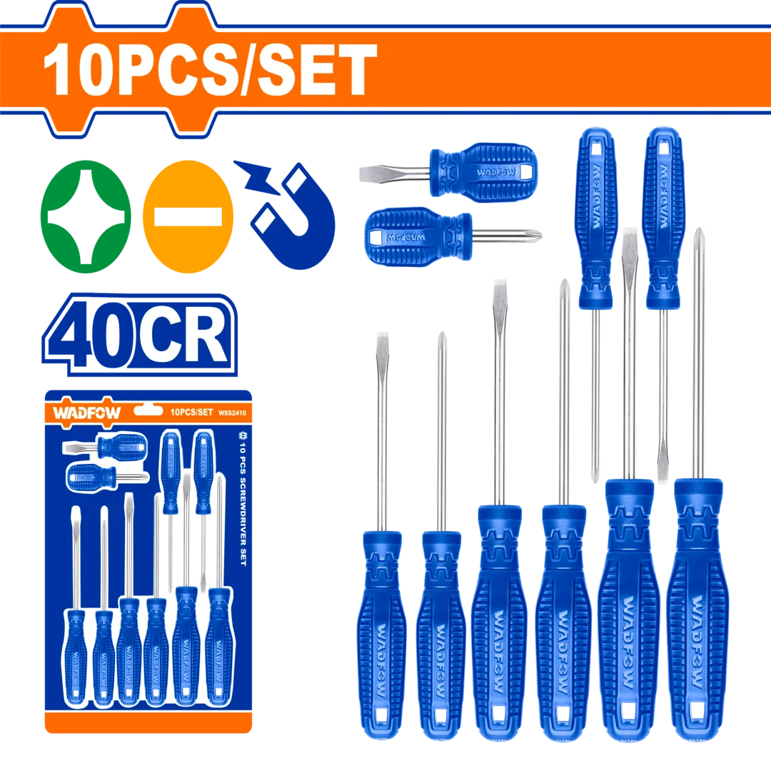 Wadfow 10 Pcs Screwdriver Set WSS2410