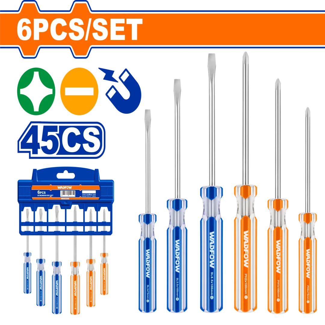 Wadfow 6 Pcs Screwdriver Set WSS3206
