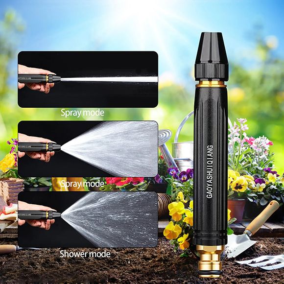 High Pressure Spray Gun Adjustable Copper Metal Water Nozzle