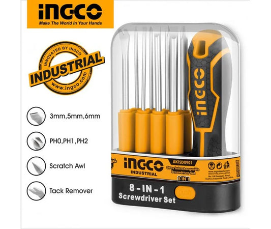 Ingco interchangeable screwdriver set AKISD0901