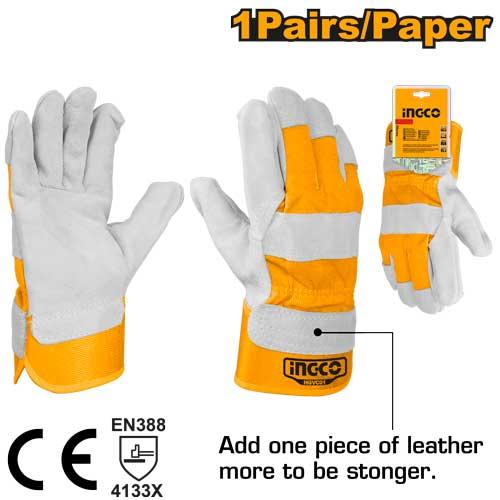 Ingco Leather gloves HGVC01