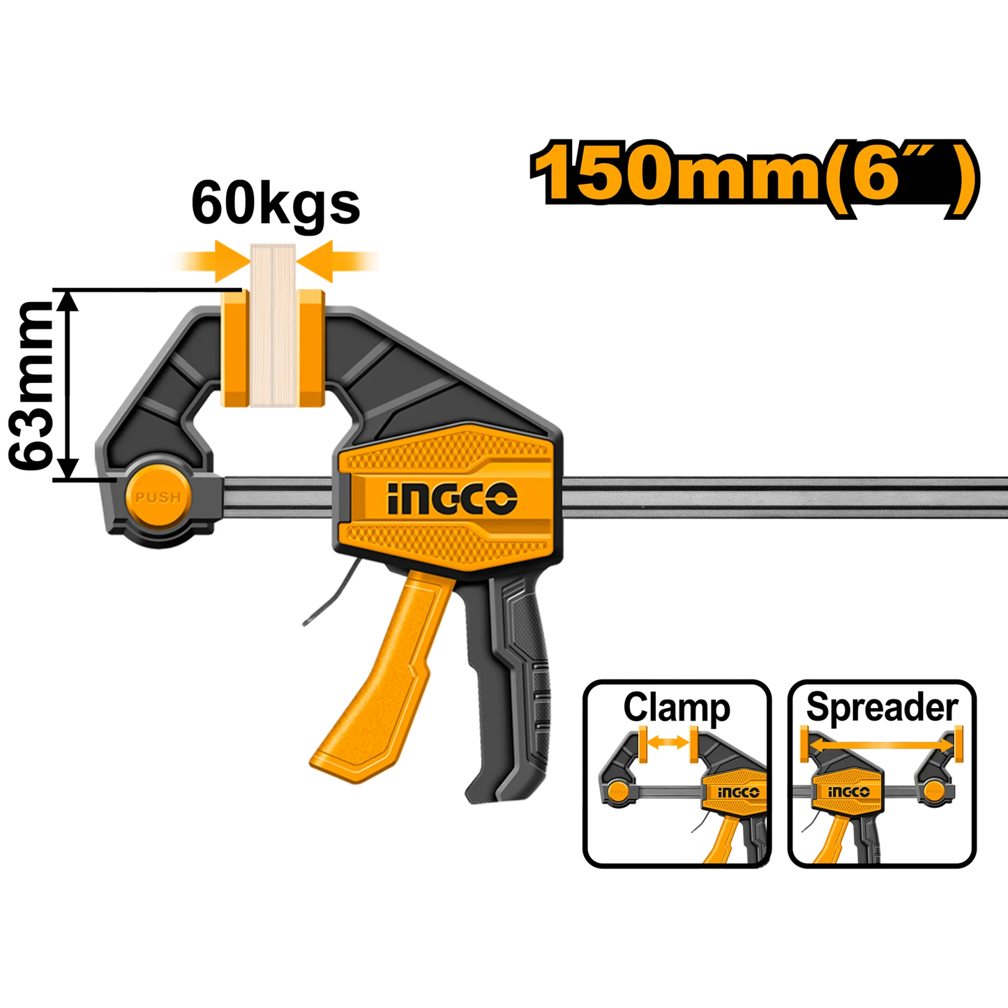 Ingco Quick Bar Clamps HQBC01601