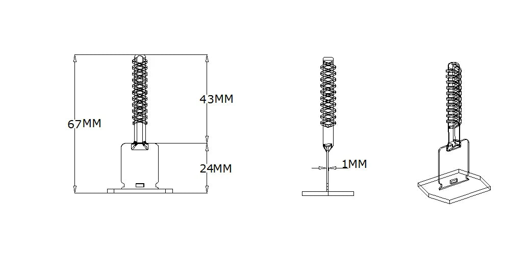 Shaheen Screw clip 1mm 100pcs