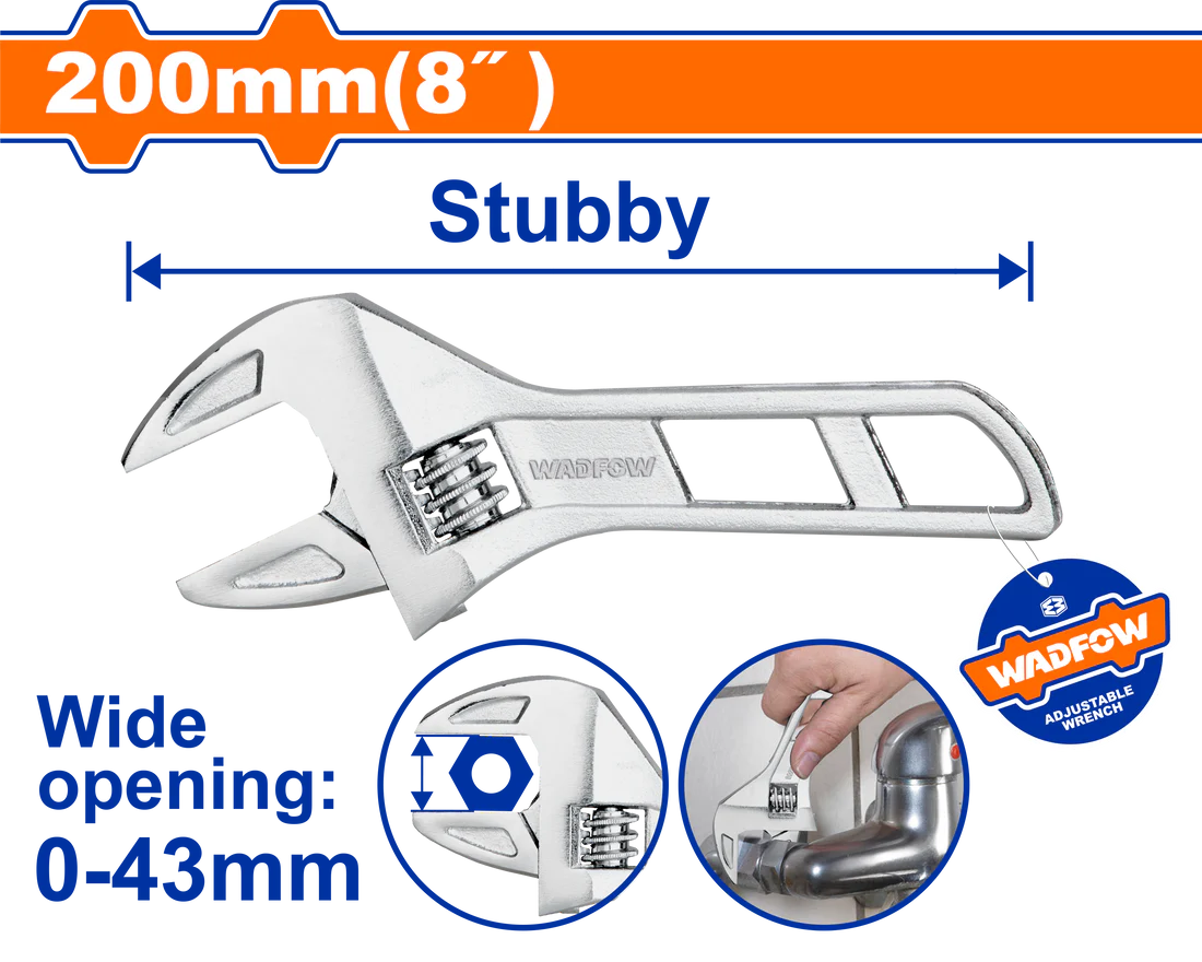 Wadfow Adjustable wrench WAW7108