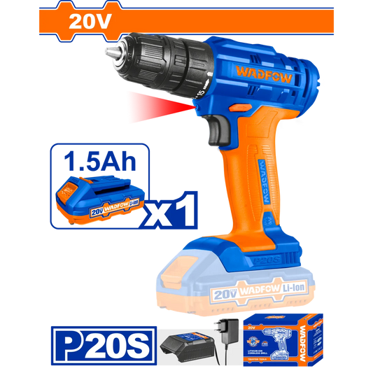 Wadfow Lithium-Ion Cordless Drill WCDP511