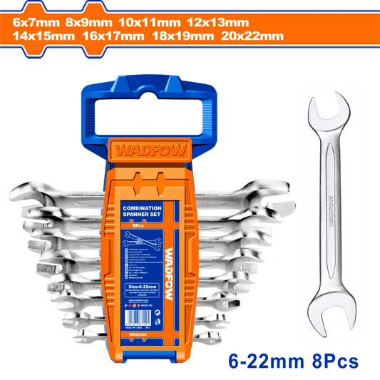 Wadfow Double Open End Spanner Set WDS2208