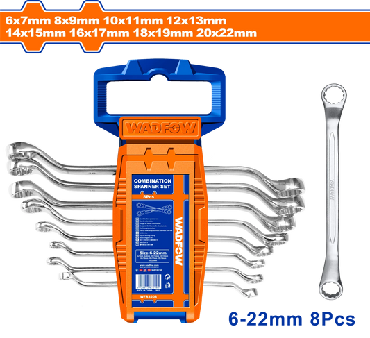 Wadfow Offset Ring Spanner Set WFR3208