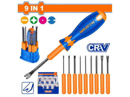 Wadfow 10 Pcs Interchangeable Screwdriver Set WSS1B10