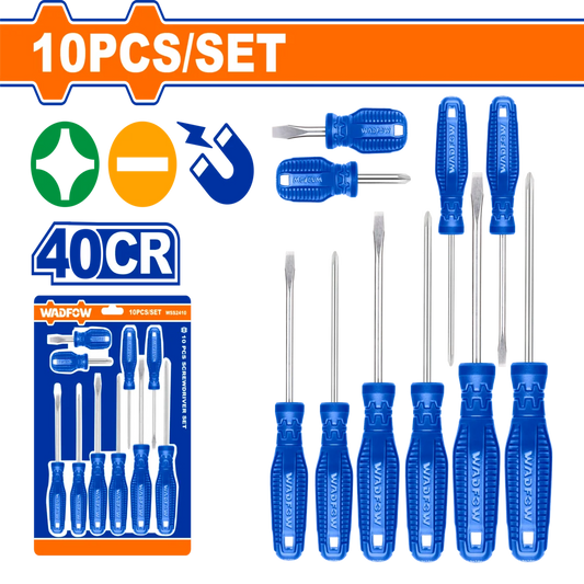 Wadfow 10 Pcs Screwdriver Set WSS2410