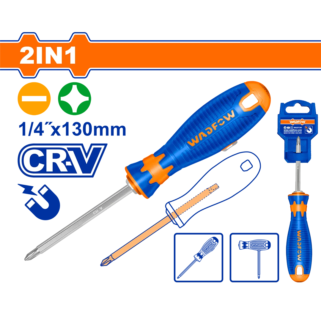 Wadfow 2 In 1 Screwdriver Set WSS45M3